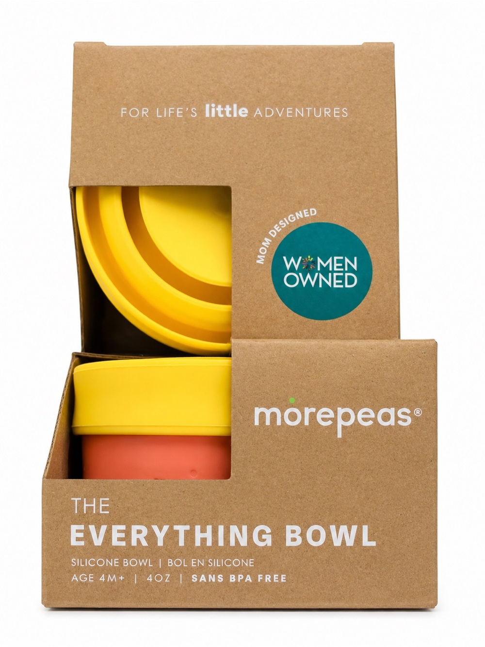 Morepeas The Everything Bowl Silicone Baby Bowl Set 4 oz BPA Free 4M+ New set